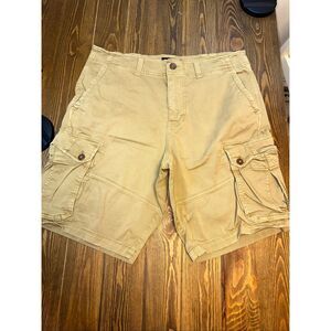 American Eagle Shorts Mens 38 Tan Flex Cargo Utility Workwear Grunge Y2K 2000s S